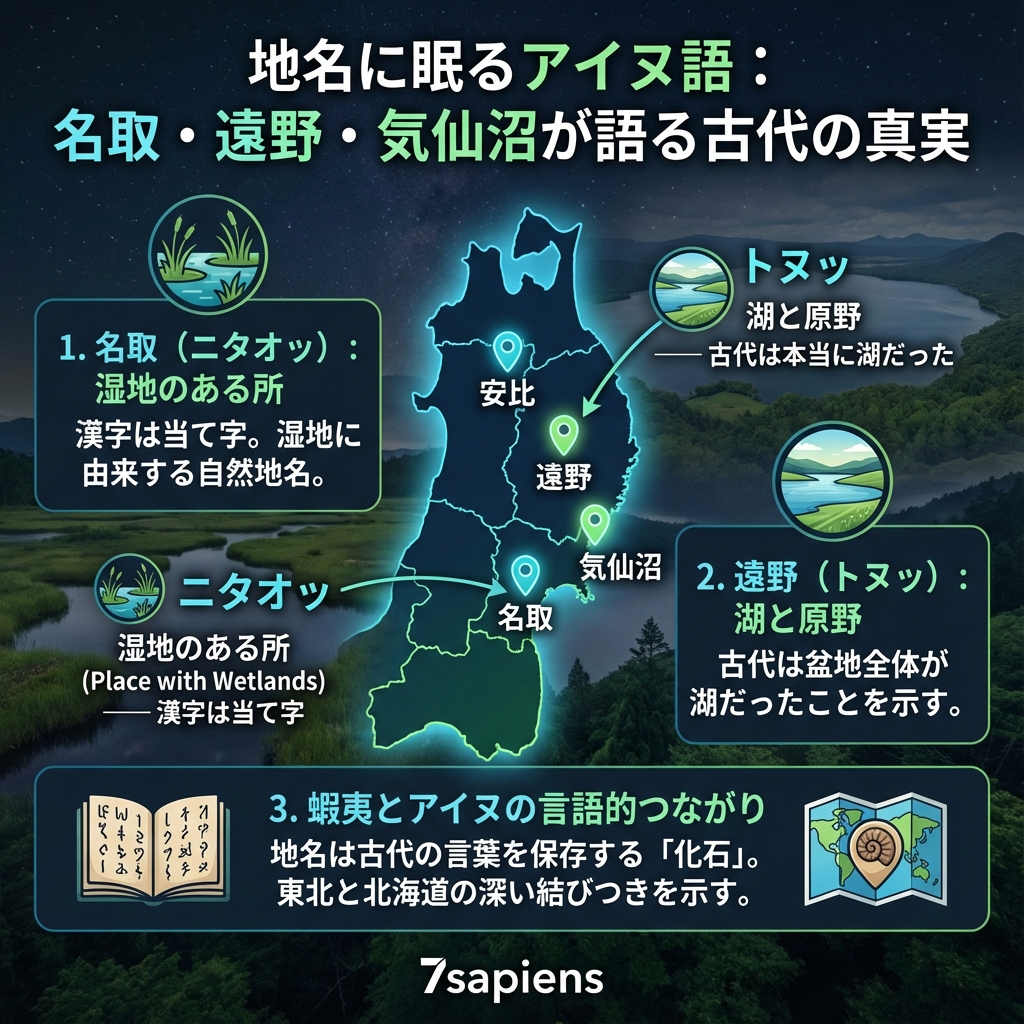 東北の地名に眠るアイヌ語：「名取」「遠野」「気仙沼」が語る古代の真実