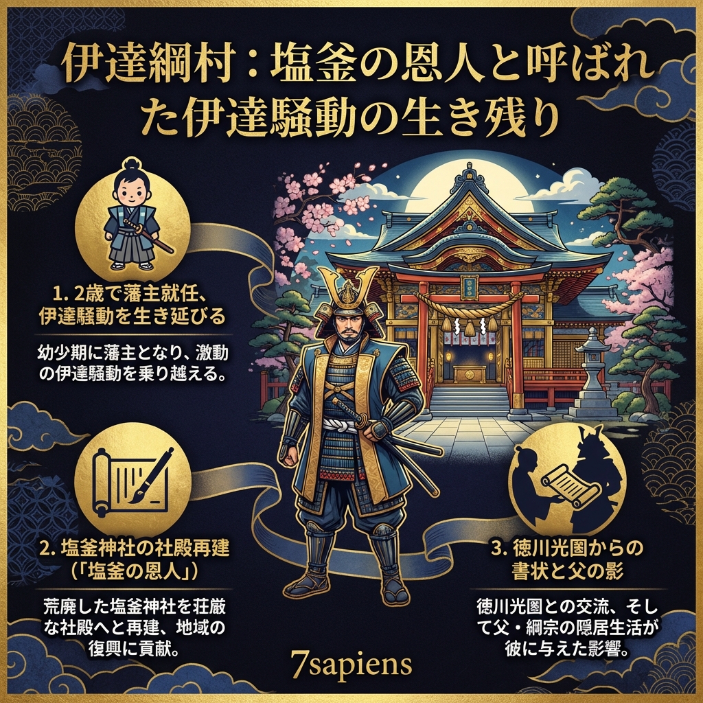 伊達綱村：「塩釜の恩人」と呼ばれた伊達騒動の生き残り