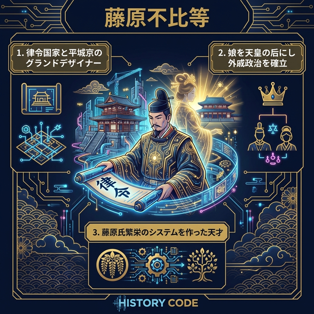 藤原不比等：娘を天皇にして権力を握る。「藤原システム」を作った黒幕