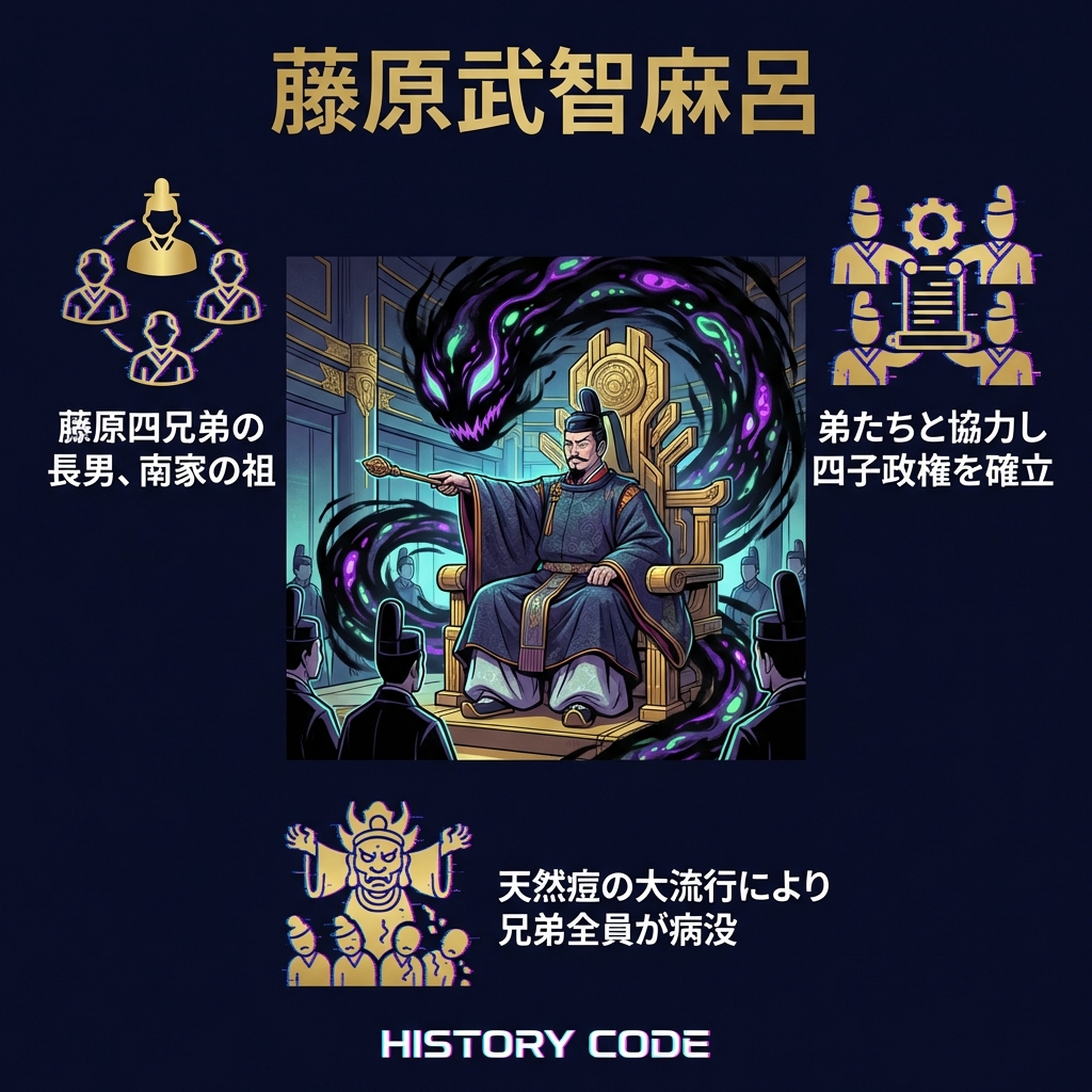 藤原武智麻呂：藤原四兄弟の長男。権力の頂点でパンデミックに消えた「南家の祖」