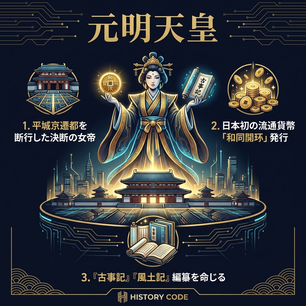 元明天皇：平城京を作った決断の女帝。奈良時代はここから始まった