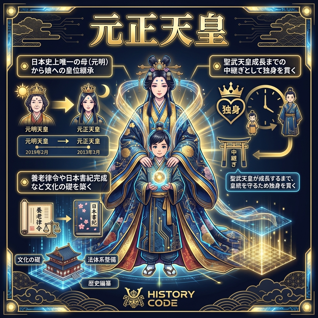 元正天皇：母から娘へ。皇統を守り抜いた美しき独身女帝