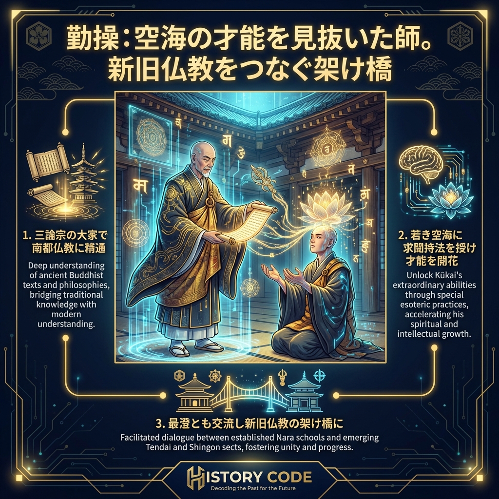 勤操：空海の才能を見抜いた師。新旧仏教をつなぐ架け橋