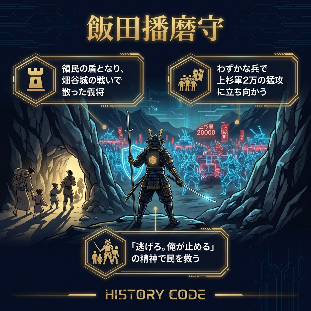 飯田播磨守：領民の盾となり、畑谷に散った「義の将」