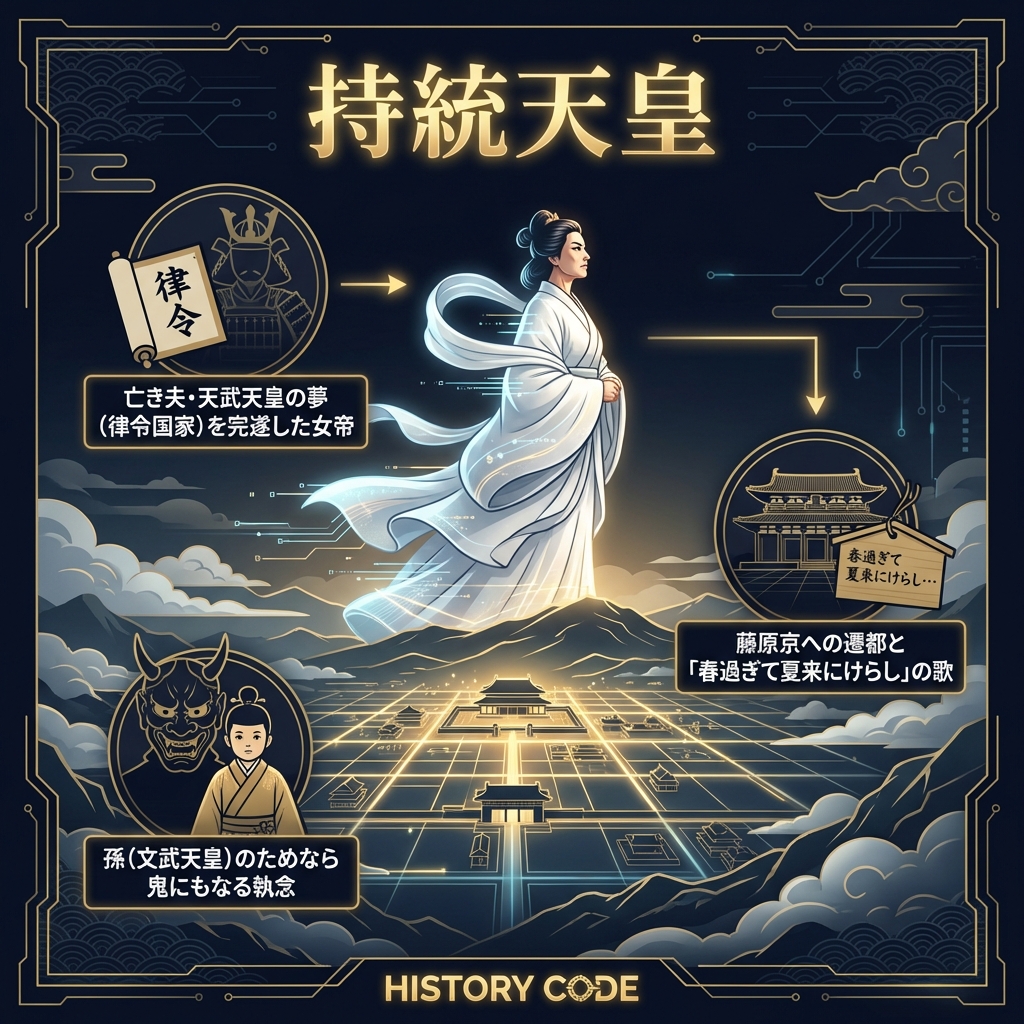 持統天皇：愛と執念の女帝。夫の夢を叶え、孫にバトンを渡した生涯