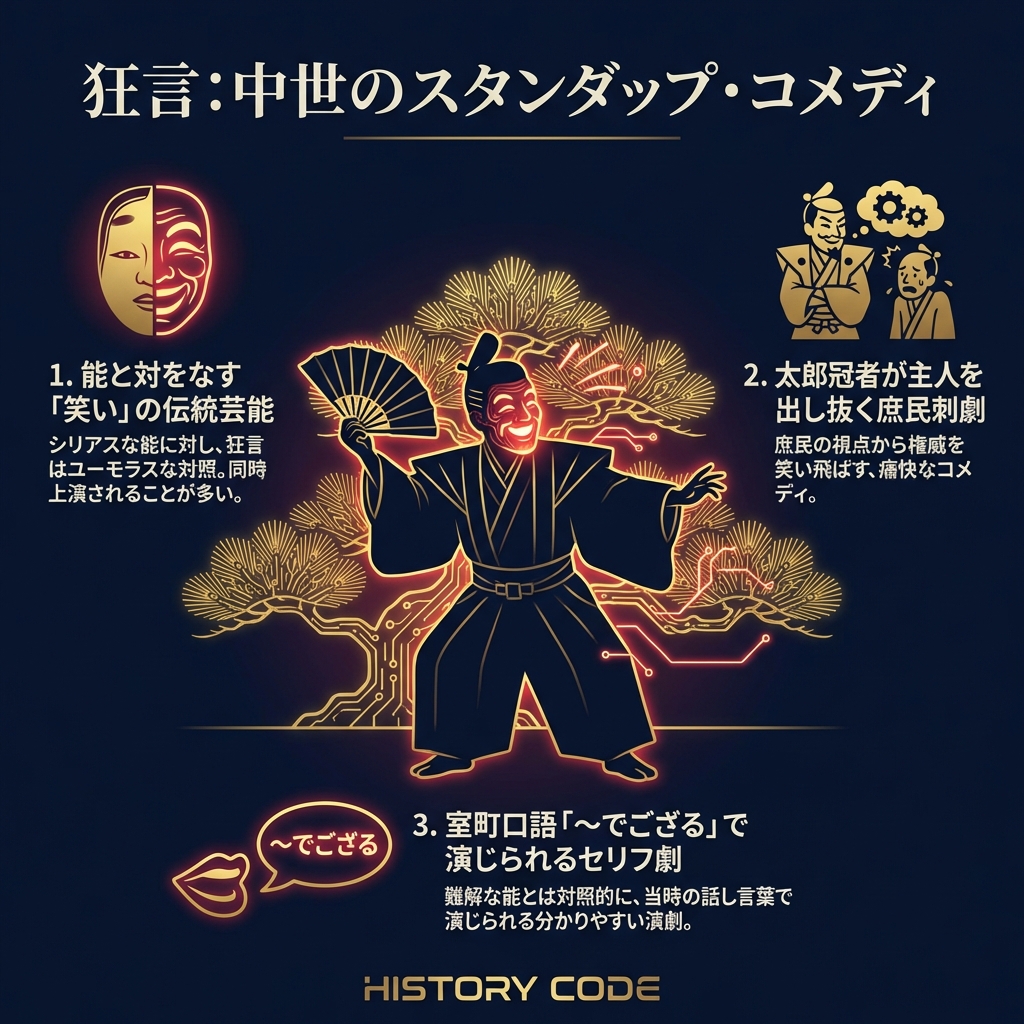 【狂言】：権力者を笑い飛ばす「中世のスタンダップ・コメディ」