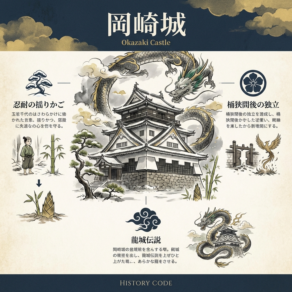 【岡崎城】：忍耐の揺りかご