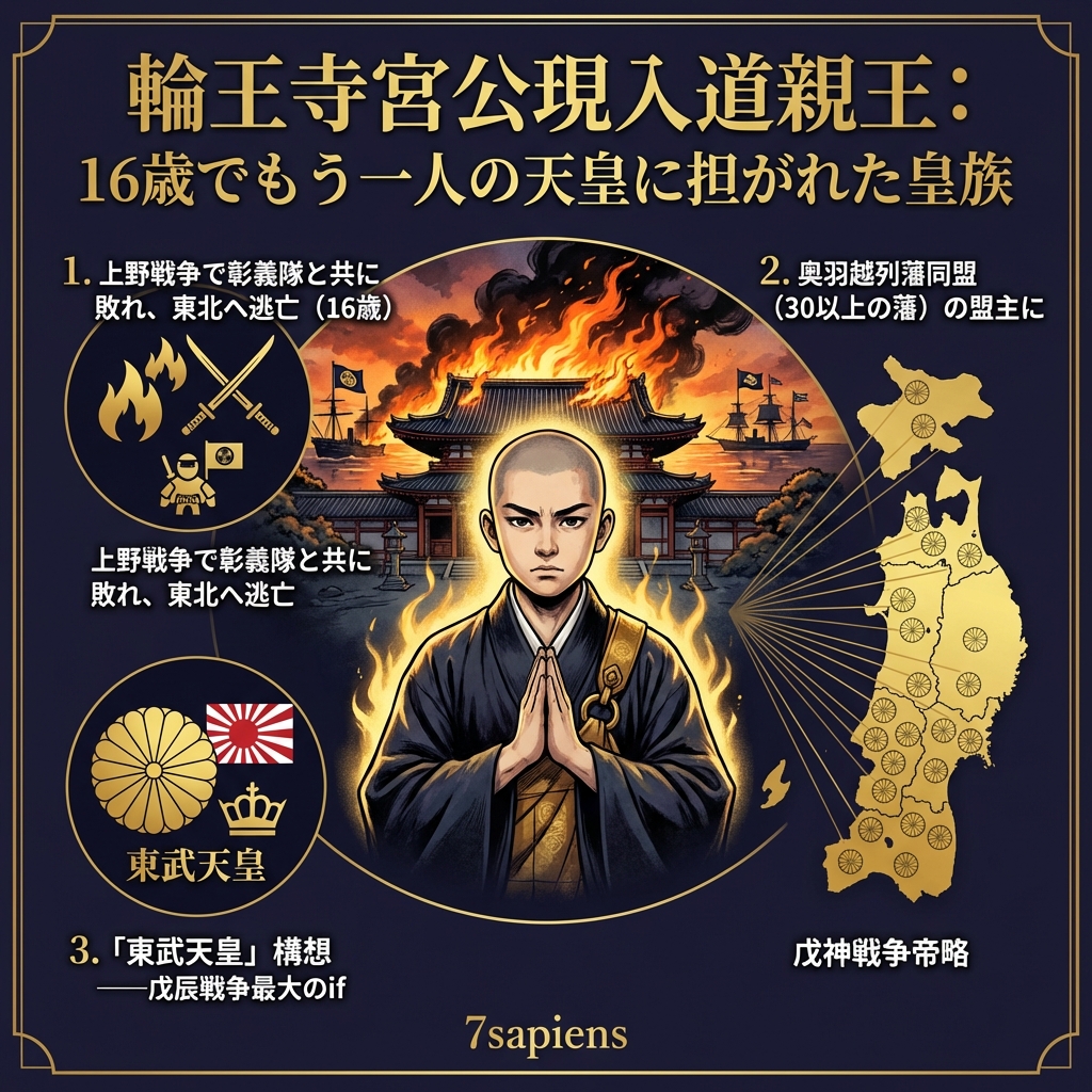 輪王寺宮公現入道親王：16歳で「もう一人の天皇」に担がれた皇族