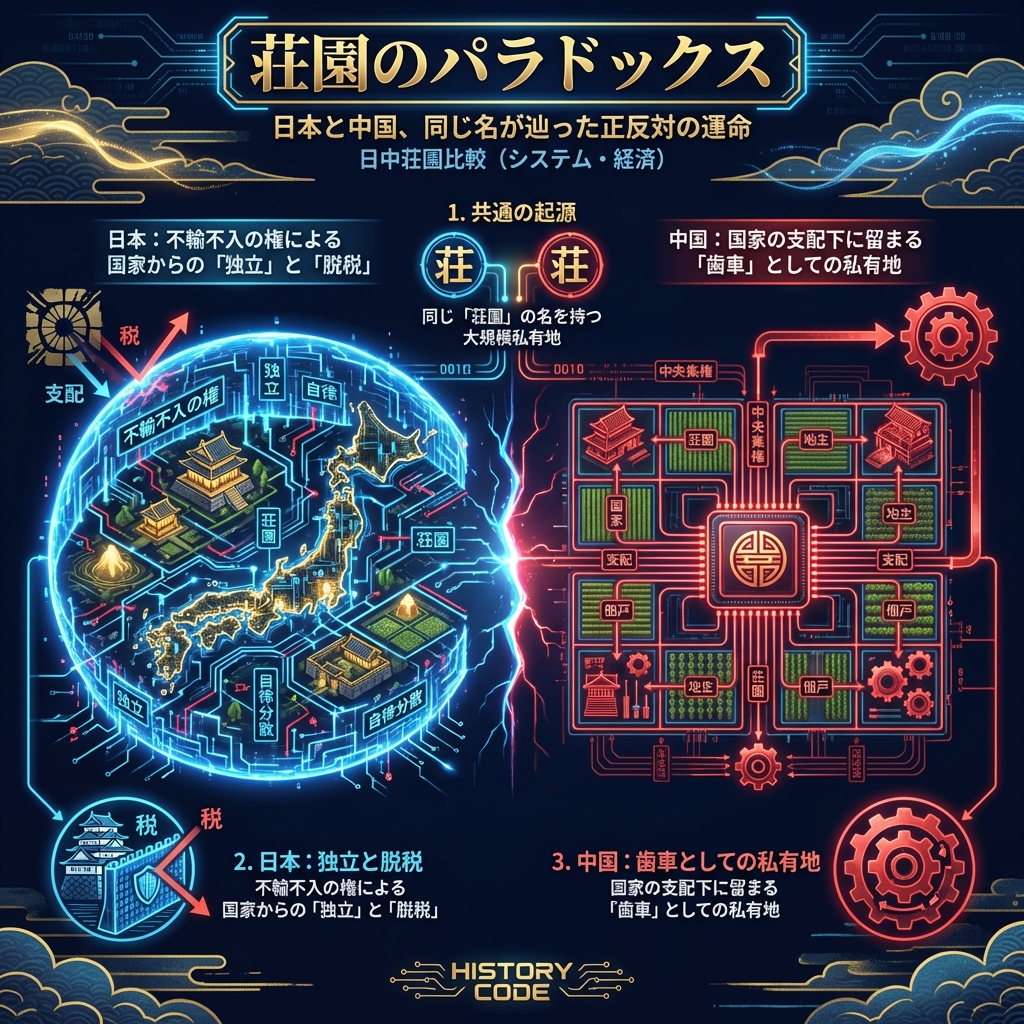 「荘園」のパラドックス：日本と中国、同じ名が辿った正反対の運命