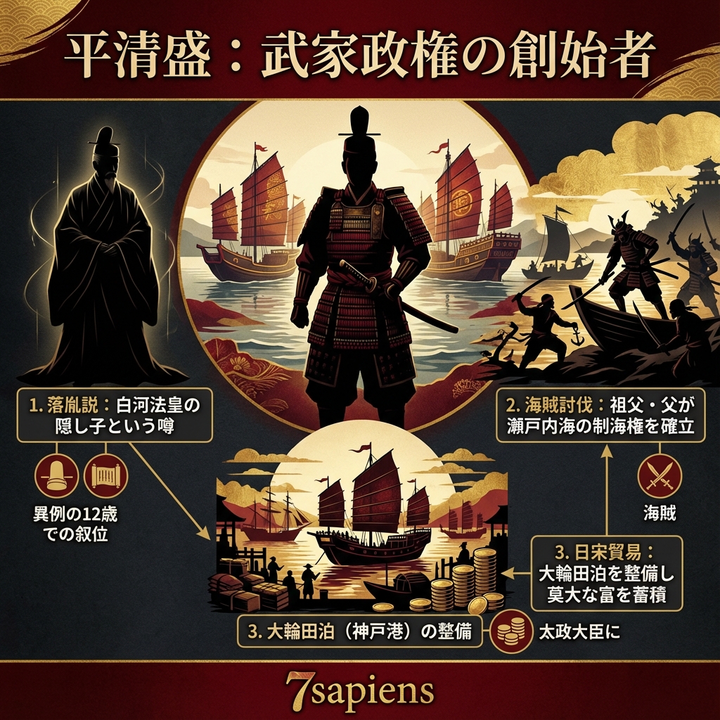 平清盛：白河法皇の落胤か、海賊の孫か——日本初の武家政権を築いた男