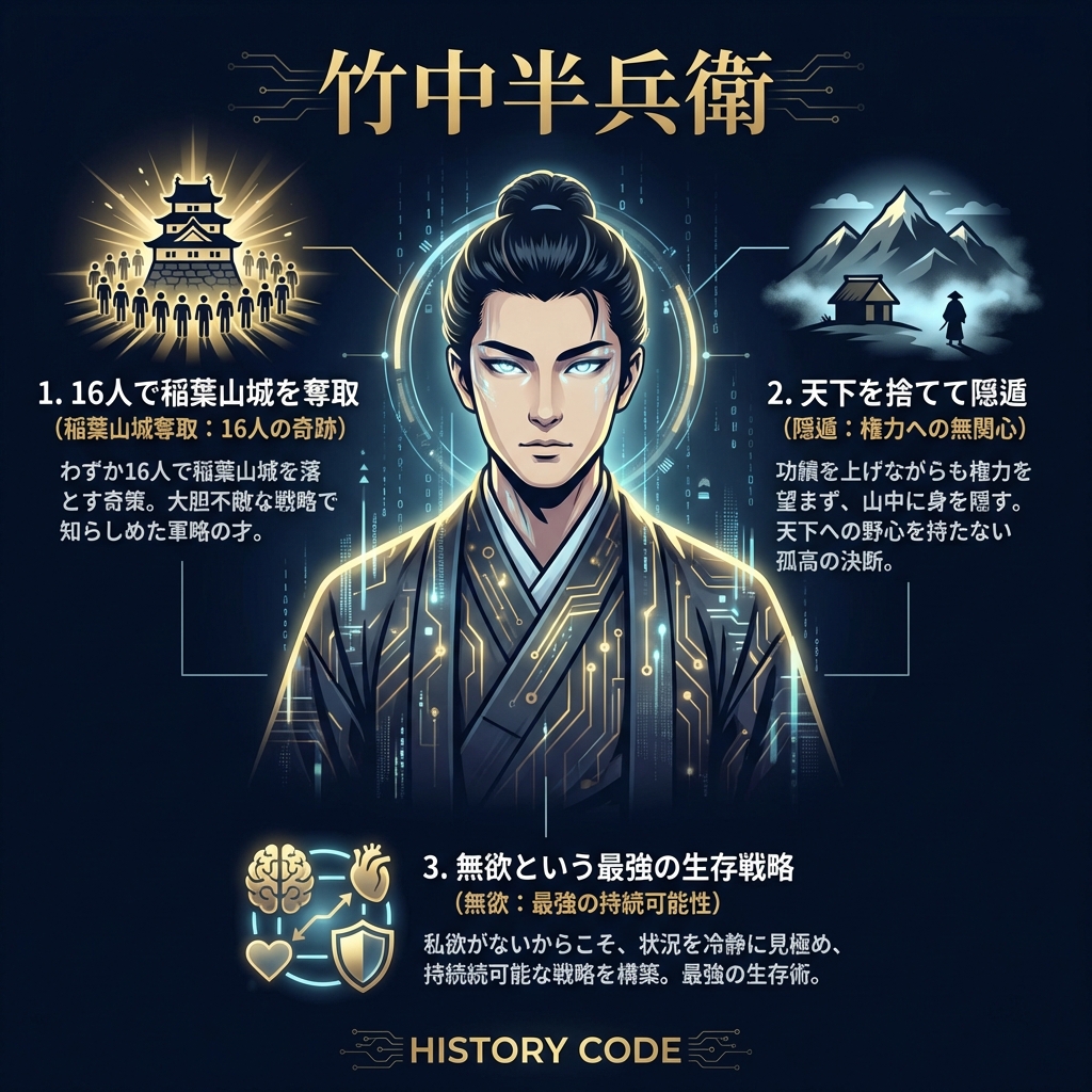 【竹中半兵衛】：勝利を捨てた、最強の軍師