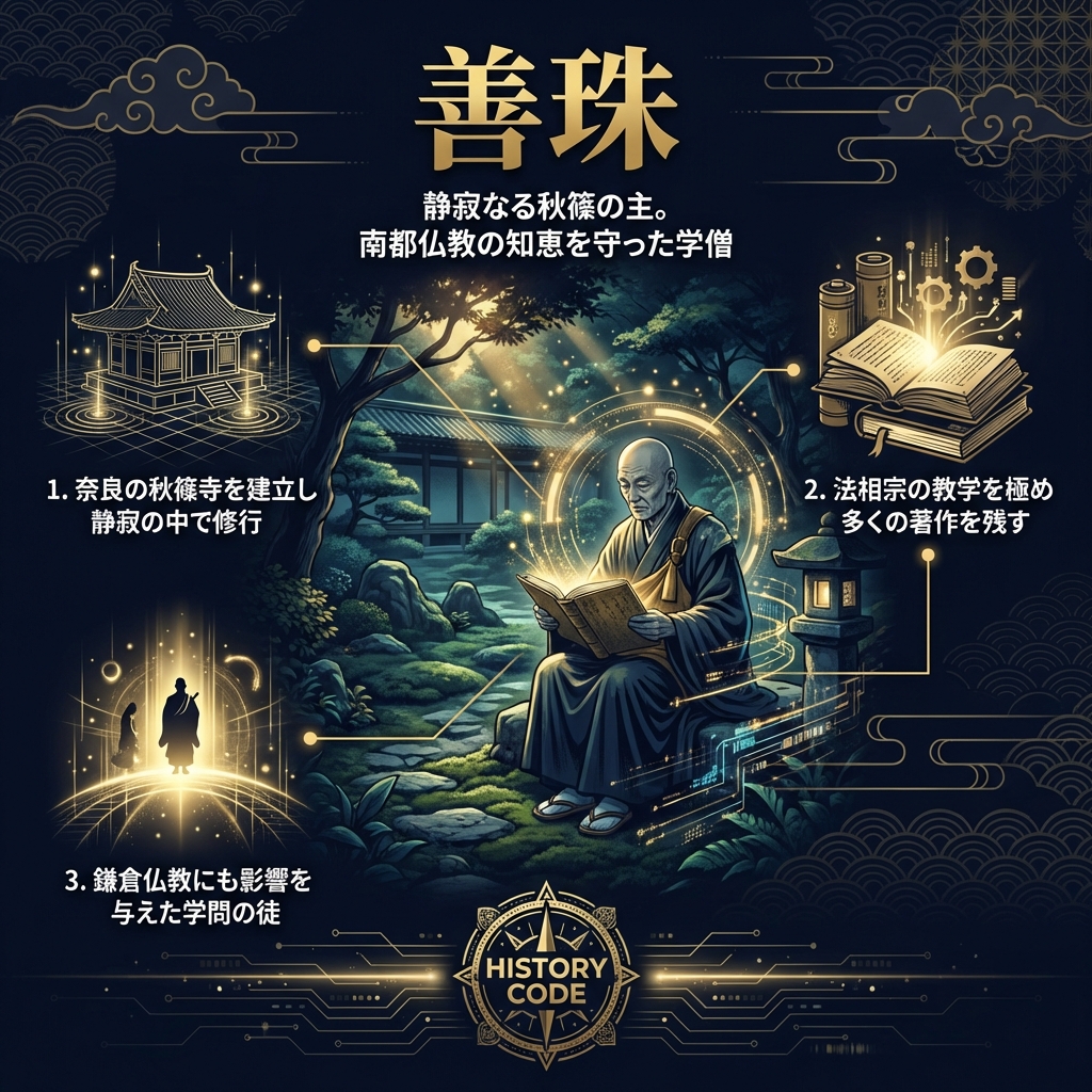 善珠：静寂なる秋篠の主。南都仏教の知恵を守った学僧
